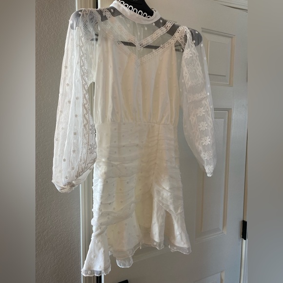 Two Sisters Label White Bridal Shower Dress Lace - Picture 14 of 16